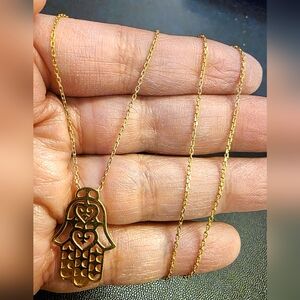 💛18k Hamsa Hand Necklace